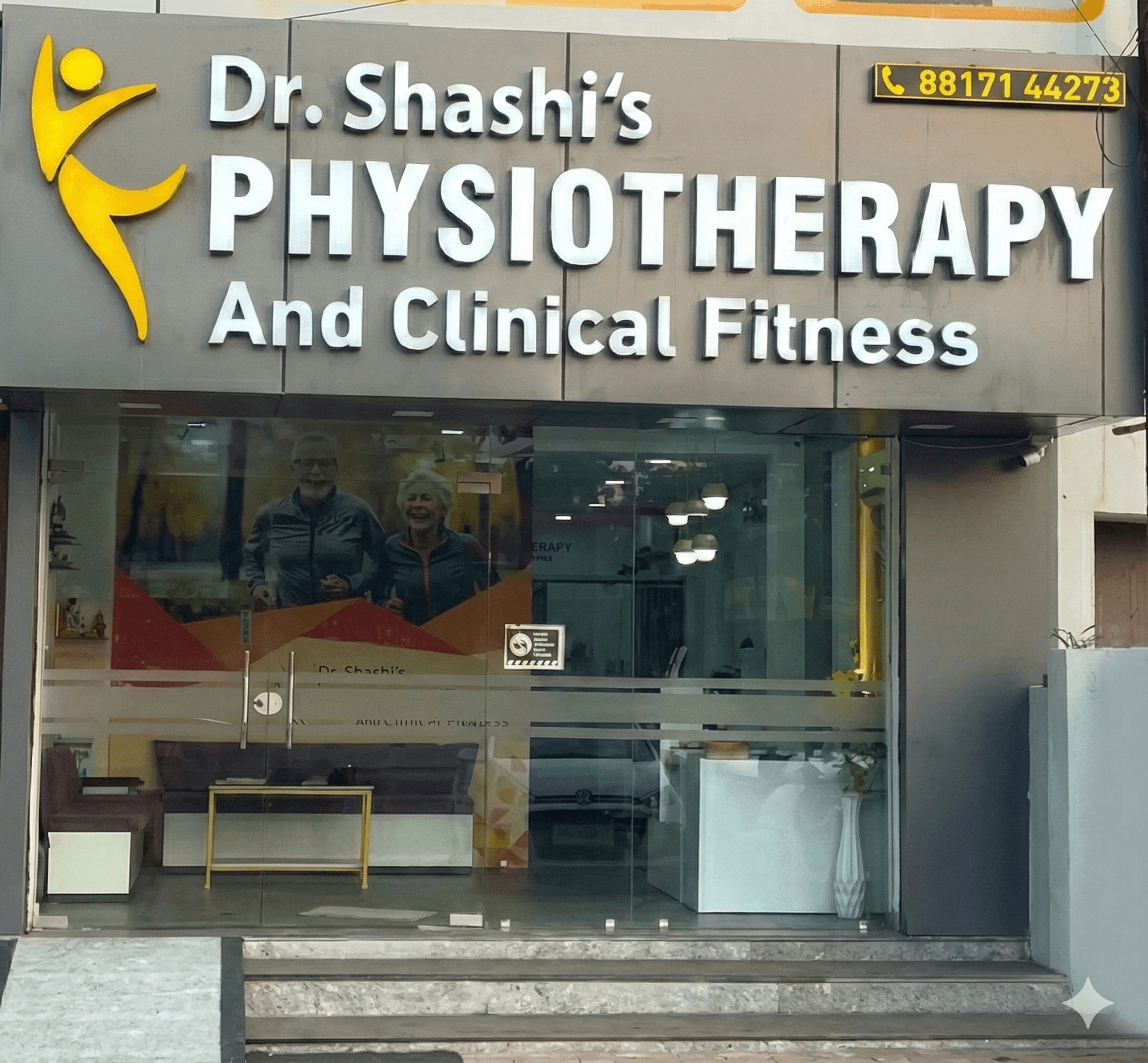 Dr. Shashi Physiotherapy Clinic Front View in Indore – Advanced Laser & Robotic Physiotherapy Center